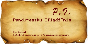 Pandureszku Ifigénia névjegykártya